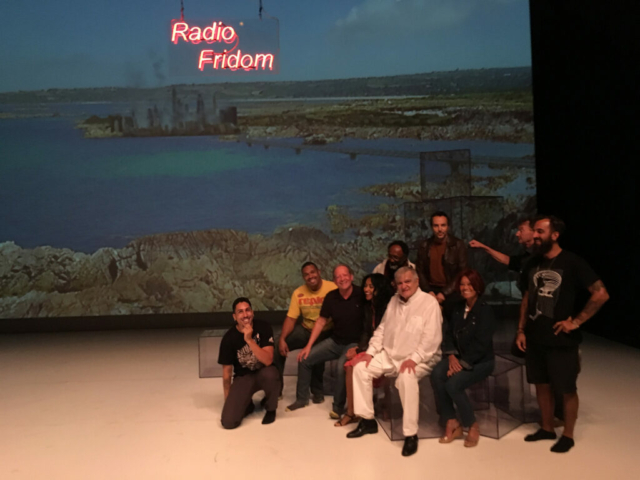 Camille Sudre en visite sur le plateau de Fridom octobre 2018