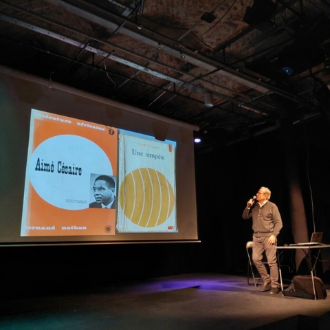 E.Genvrin commente un diaporama Vollard au Forum Lodz avril 24