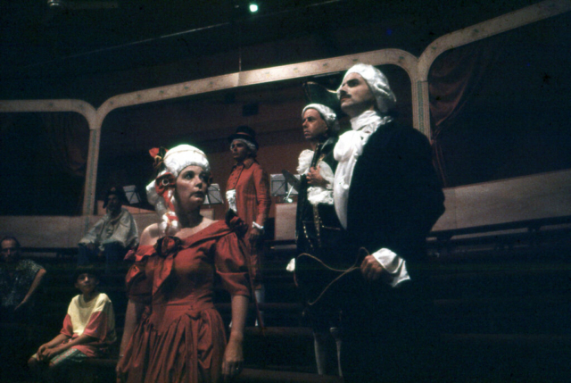 Mme d'Haricourt (A.Antoir), Alexis (J.-P. Boucher), un propriétaire (P.-L.Rivière), d'Haricourt (R.-Y.Elias) – Photo B.Antoir