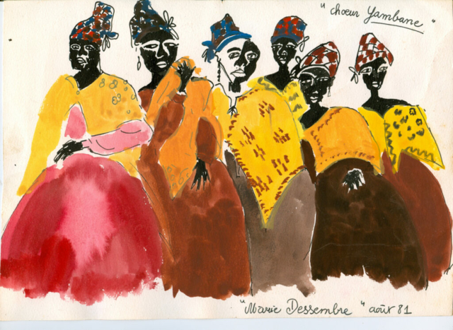 Croquis des yambannes, E.Genvrin
