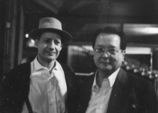 Emmanuel Genvrin et Jacques Vergès à Ivry (1997) – Photo Th.Maes