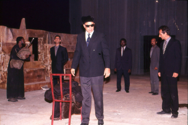 Césaire (D.Carrère), Le Curé, Ugo, les notables – Photo C.Godeau