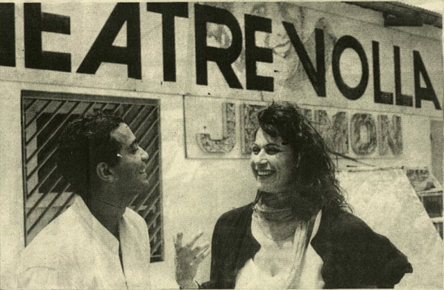 Aloual et P.Davy devant le théâtre- Photo P.David