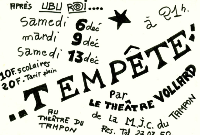 Tract Tempête au Tampon en 1980